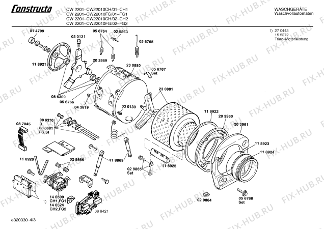 Схема №2 CW22010CH CW2201 с изображением Панель для стиралки Bosch 00270801