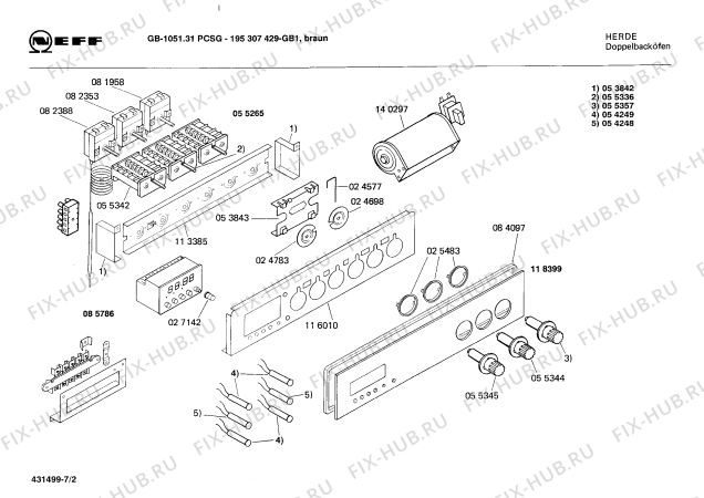 Схема №6 195307429 GB-1051.31PCSG с изображением Ручка для духового шкафа Bosch 00055345