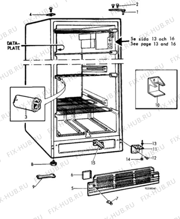 Взрыв-схема холодильника Atlas AFG311 - Схема узла C10 Cabinet