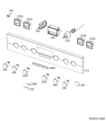 Схема №1 BCK452210W с изображением Клавиша для плиты (духовки) Aeg 140059174015