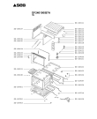 Схема №1 OF240100/B7A с изображением Дверка для духового шкафа Seb SS-189812