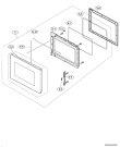 Схема №1 QN4241K с изображением Дверца для микроволновки Aeg 4055118063