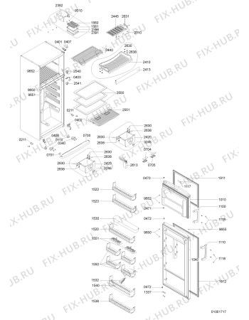 Схема №1 WBM 650/IX с изображением Лоток (форма) для холодильной камеры Whirlpool 481241848928