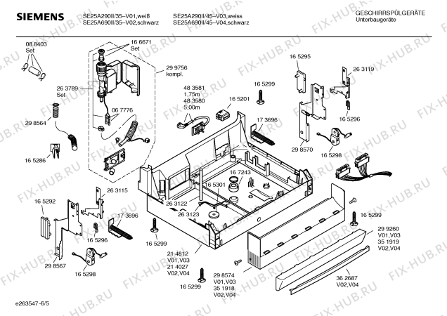 Схема №3 SE25M270II с изображением Кнопка для посудомоечной машины Siemens 00421039