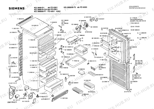 Схема №1 KG366858 с изображением Дверь для холодильной камеры Siemens 00200743