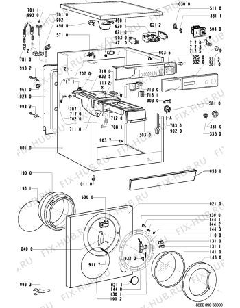 Схема №2 AWP 090 с изображением Ручка (крючок) люка для стиралки Whirlpool 481949878465