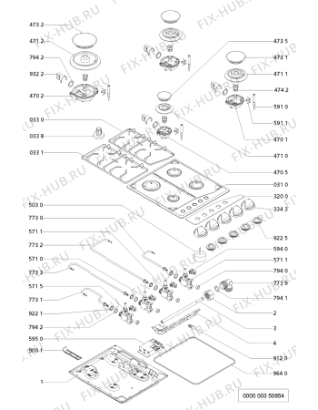 Схема №1 TGZ 3403 SW с изображением Холдер для электропечи Whirlpool 481936069709