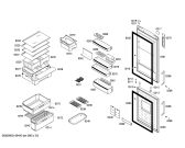 Схема №4 KGN57P00NE с изображением Дверь для холодильной камеры Bosch 00248181