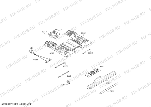 Взрыв-схема плиты (духовки) Siemens EH845BC17E IH6.1 - Standard + bräter - Схема узла 02