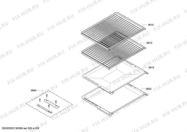 Взрыв-схема плиты (духовки) Bosch HBB73C550F - Схема узла 06