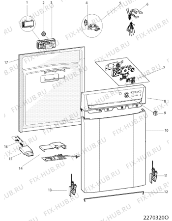 Схема №2 SIAL11010P (F086872) с изображением Блок управления для электропосудомоечной машины Indesit C00521283