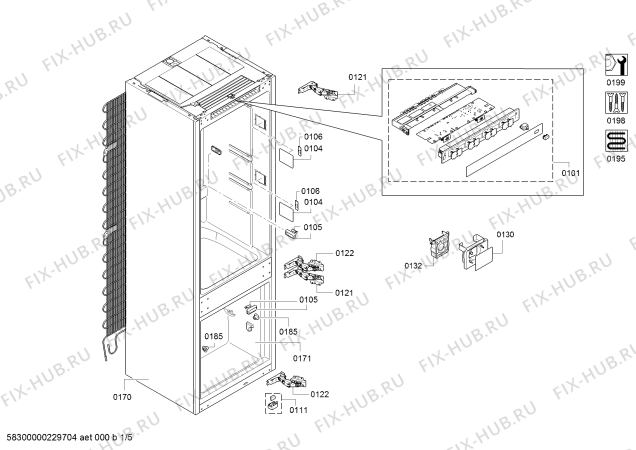 Схема №4 KI87SAF32C SIEMENS с изображением Модуль управления, запрограммированный для холодильника Siemens 00716880