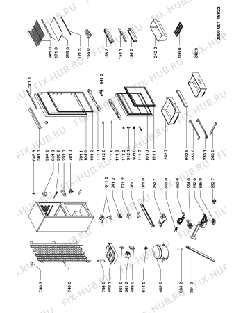 Схема №1 ART 859/H с изображением Запчасть для холодильника Whirlpool 481931039593
