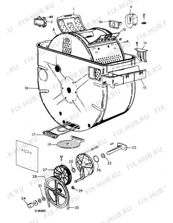Взрыв-схема стиральной машины Electrolux WK4813 - Схема узла W30 Drum C