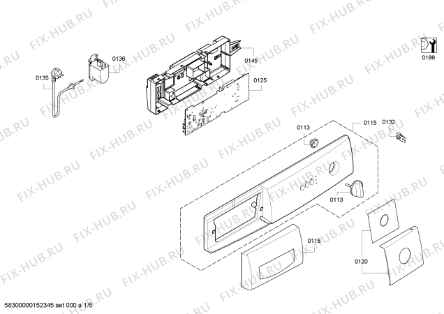 Схема №4 WAE24061SN Maxx 6 с изображением Краткая инструкция для стиралки Bosch 00734615