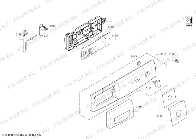 Схема №4 WAE24061SN Maxx 6 с изображением Вкладыш в панель для стиралки Bosch 00654666