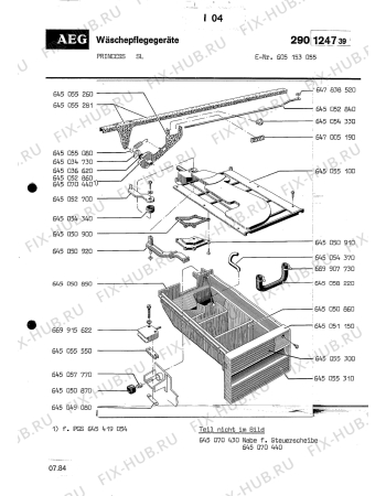 Взрыв-схема посудомоечной машины Aeg PRINCESS SL - Схема узла Section6