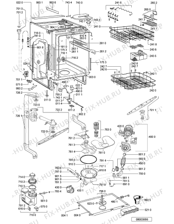 Схема №2 ADG 9557 с изображением Панель для посудомоечной машины Whirlpool 481245372524