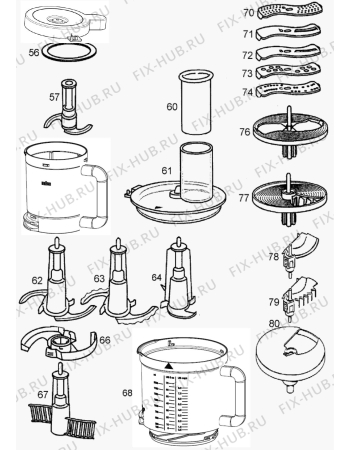 Взрыв-схема кухонного комбайна BRAUN TributeCollection Food processor FX 3030 - Схема узла 3