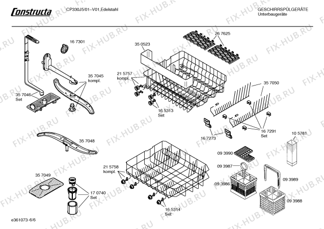 Взрыв-схема посудомоечной машины Constructa CP330J5 - Схема узла 06
