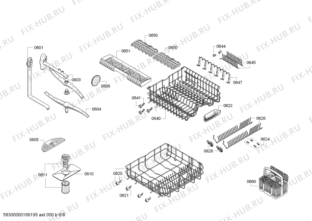 Взрыв-схема посудомоечной машины Constructa CG4B00V9 - Схема узла 06