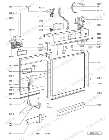 Схема №1 ADP 7611 WH с изображением Микромодуль для посудомойки Whirlpool 481221838553