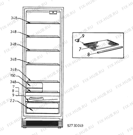 Взрыв-схема холодильника Electrolux RP1446SLE - Схема узла C10 Interior