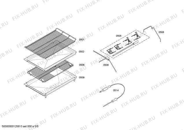 Схема №5 BX281110 с изображением Крышка для духового шкафа Bosch 00610223