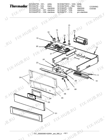 Схема №14 SCD302ZP с изображением Программатор для духового шкафа Bosch 00368777