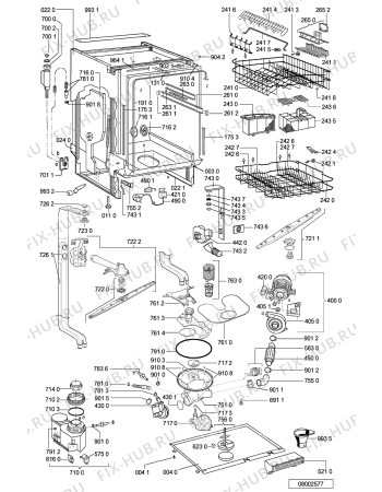 Схема №2 GI OEKO BR 854 417 с изображением Обшивка для посудомоечной машины Whirlpool 481245371453