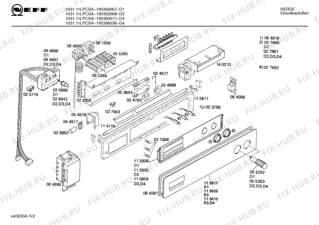 Схема №3 195306038 F-1031.11LPCSG с изображением Индикатор для электропечи Bosch 00115804