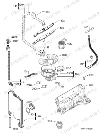 Взрыв-схема посудомоечной машины Ikea SKINANDE 80299384 - Схема узла Hydraulic System 272