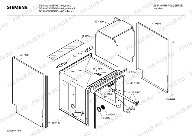 Схема №5 SGI53A36EU с изображением Кнопка для посудомойки Bosch 00416739