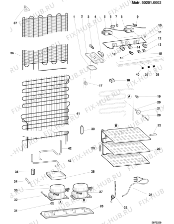 Взрыв-схема холодильника Indesit CE380 (F012634) - Схема узла