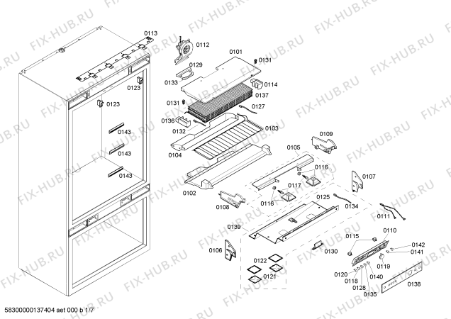 Схема №4 RY491700 с изображением Упор для холодильника Bosch 00643026