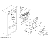 Схема №4 B36IT71SN с изображением Крышка для холодильной камеры Bosch 00614223