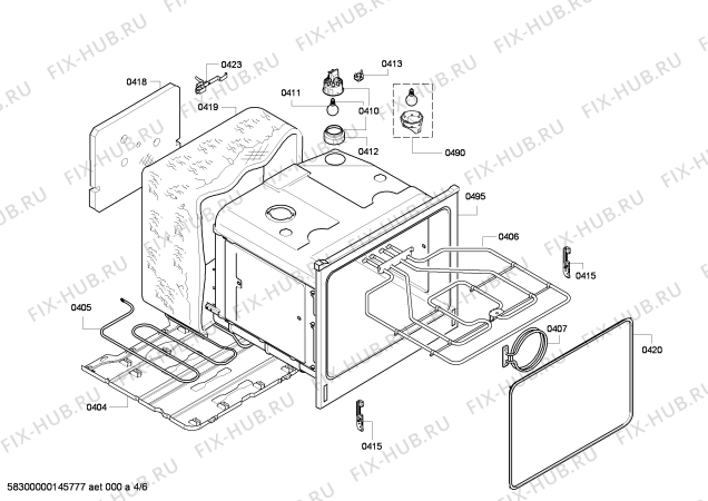 Схема №6 E12M12W3 с изображением Переключатель для плиты (духовки) Bosch 00625835