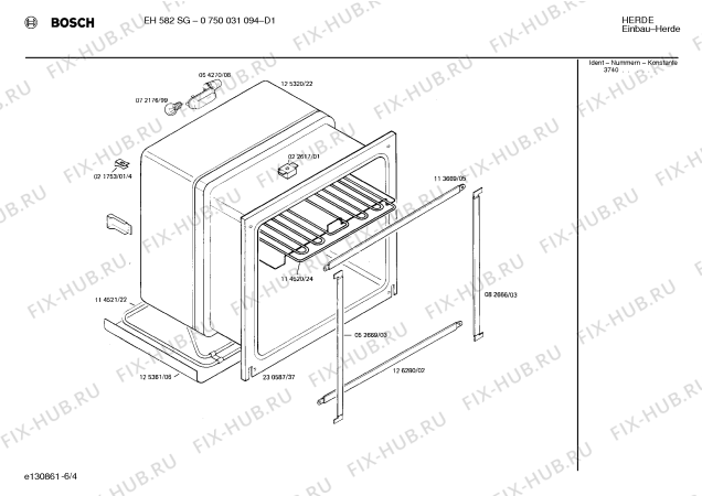 Взрыв-схема плиты (духовки) Bosch 0750031094 EH582SG - Схема узла 04