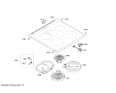Схема №6 HCE744720U с изображением Стеклокерамика для электропечи Bosch 00685071