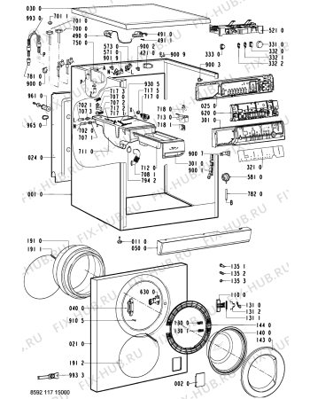 Схема №2 HDW6000WH (F092622) с изображением Переключатель для стиралки Indesit C00344054