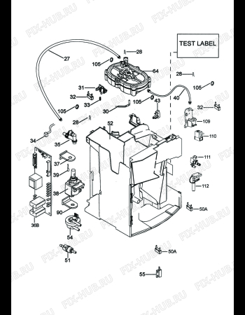 Взрыв-схема кофеварки (кофемашины) DELONGHI MAGNIFICA AUTOMATIC CAPPUCCINO  ESAM3500-N - Схема узла 3