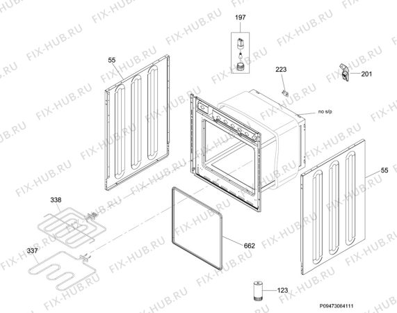 Взрыв-схема плиты (духовки) Zanussi ZYM650NW - Схема узла Section 2