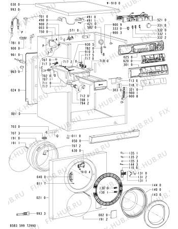Схема №2 BONN 1200 с изображением Декоративная панель для стиральной машины Whirlpool 481245214466