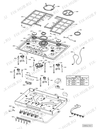 Схема №1 AKM 486 IX с изображением Железный лист для плиты (духовки) Whirlpool 480121100379