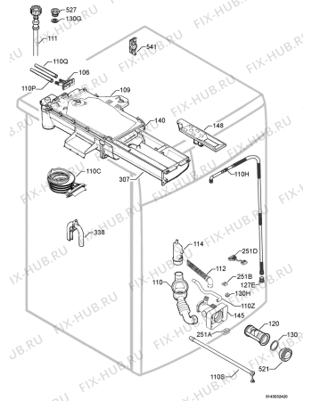 Взрыв-схема стиральной машины Electrolux EWF12660W - Схема узла Hydraulic System 272