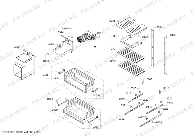 Схема №6 T24ID800LP с изображением Силовой модуль для холодильника Bosch 00749252