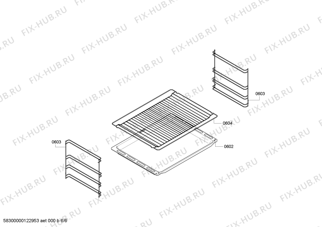 Взрыв-схема плиты (духовки) Bosch HBN331E2 - Схема узла 06