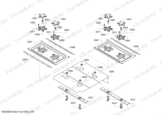 Схема №4 PCG484EC с изображением Рамка для электропечи Bosch 00675077