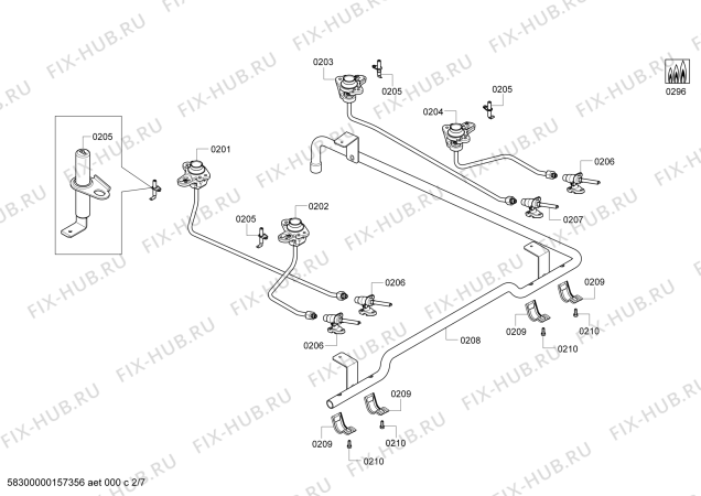 Схема №4 HDI7052C с изображением Выдвижной ящик для плиты (духовки) Bosch 00710663