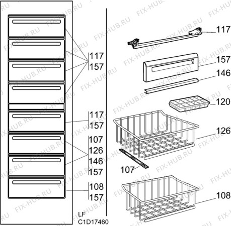 Взрыв-схема холодильника Rosenlew RPP931 - Схема узла C10 Interior